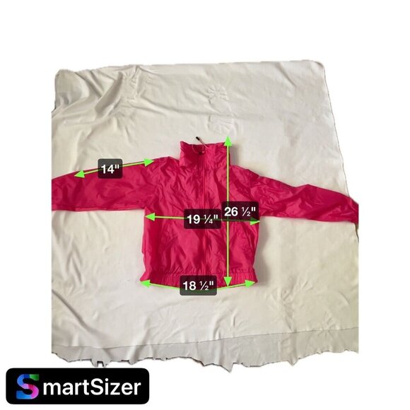 Hot Spices Womens Pink Nylon Windbreaker Jacket With Zip Front & Drawstring Coll - Picture 6 of 6